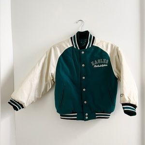 RARE Vintage Reebok Philadelphia Eagles Letterman Varsity Jacket XS